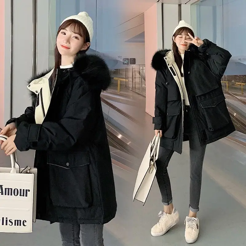 Winter Loose Cotton Jacket 2023 Women Cotton-Padded Coat New Casual Solid Color Hooded Parkas Short Warm Coat Female T182
Winter Loose Cotton Jacket 2023 Women Cotton-Padded Coat New Casual Solid Color Hooded Parkas Short Warm Coat Female T182