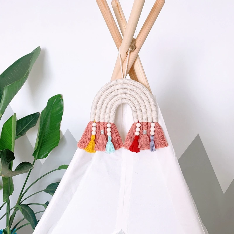 INS Nordic Style Macrame Rainbow Hanging Ornament Handmade Woven Cotton Wall Decor Baby Girls Living Room Decoration
INS Nordic Style Macrame Rainbow Hanging Ornament Handmade Woven Cotton Wall Decor Baby Girls Living Room Decoration