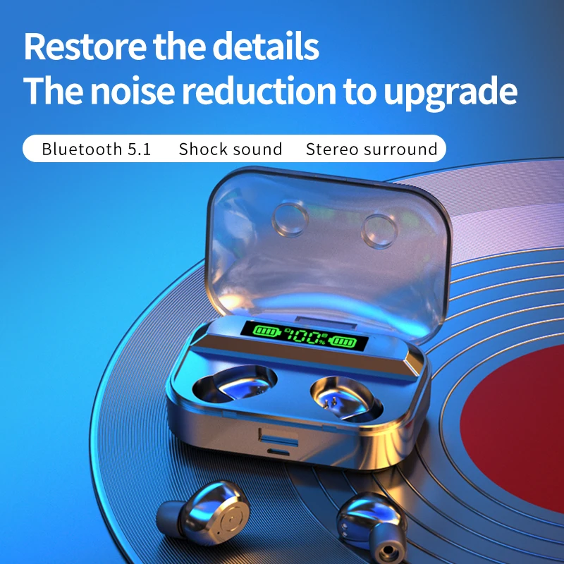 Wireless Earphones TG01 TWS Bluetooth-compatible 5.1 Stereo HIFI Headphones Digital Display In-Ear Earbuds Headset Waterproof
Wireless Earphones TG01 TWS Bluetooth-compatible 5.1 Stereo HIFI Headphones Digital Display In-Ear Earbuds Headset Waterproof
