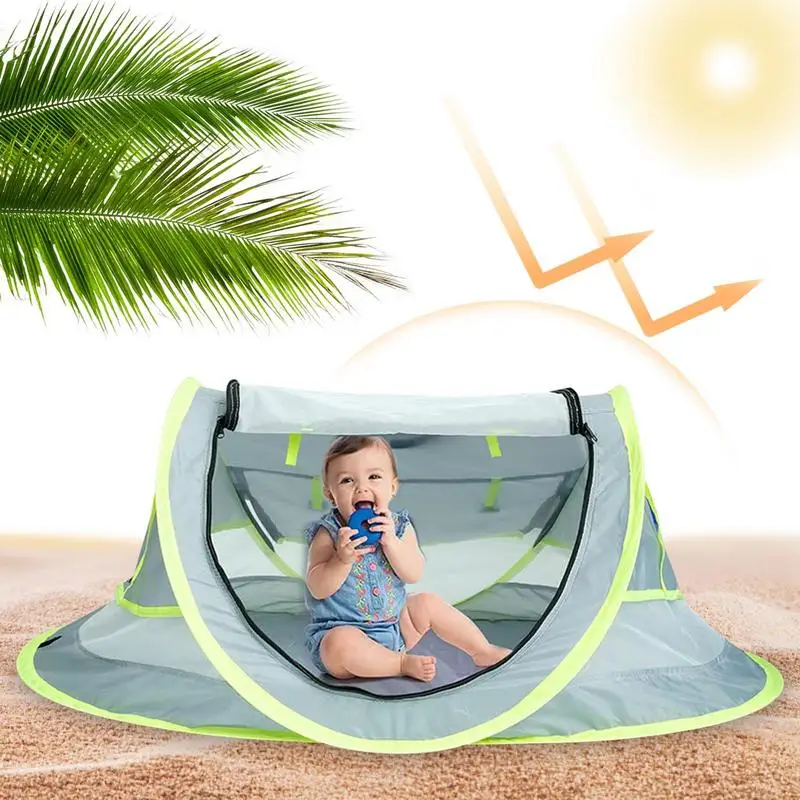 

Portable Baby Travel Tent Foldable UV Protection Sun Shelter Tent Reusable Baby Beach Playing Tents Lightweight Beach Tent