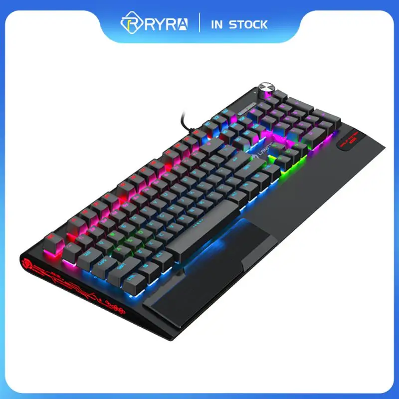 RYRA Wired Mechanical Keyboard Usb 104-Key Gaming Keyboard Multi Axis With RGB Hand Support Button Office Game PC Gamer Complete
RYRA Wired Mechanical Keyboard Usb 104-Key Gaming Keyboard Multi Axis With RGB Hand Support Button Office Game PC Gamer Complete