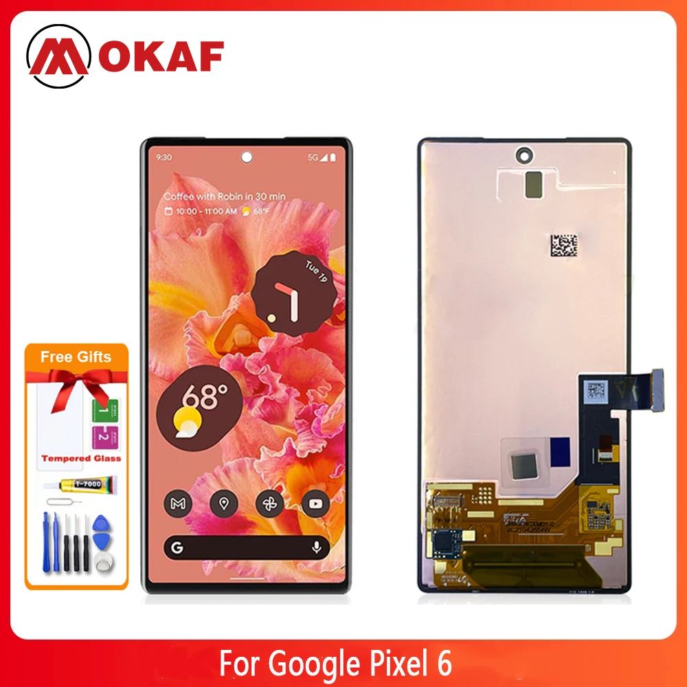 OKANFU New Original Amoled LCD For Google Pixel 6 Display Touch Screen Digitizer Assembly GB7N6 G9S9B16 Screen With Frame Replac
OKANFU New Original Amoled LCD For Google Pixel 6 Display Touch Screen Digitizer Assembly GB7N6 G9S9B16 Screen With Frame Replac