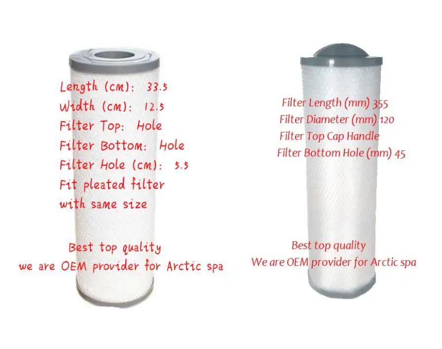 Canada First Choice Water Filter Arctic Spas Silver Sentinel Superstar hot tub spa filters Arctic Handle filter or Core filter
Canada First Choice Water Filter Arctic Spas Silver Sentinel Superstar hot tub spa filters Arctic Handle filter or Core filter