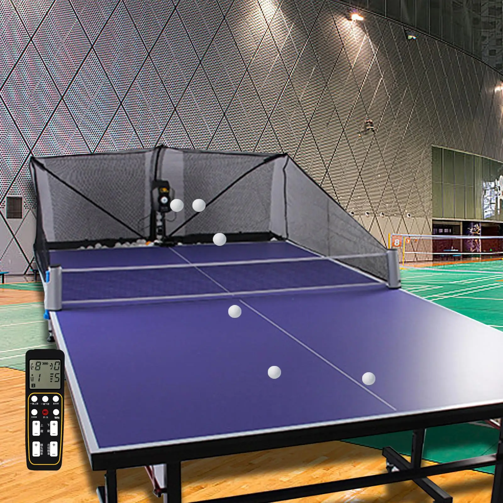 

Ping Pong Ball Machine with Table Tennis Balls Ping Pong Robot Server Table Tennis Automatic Ball Serving Machine for Player