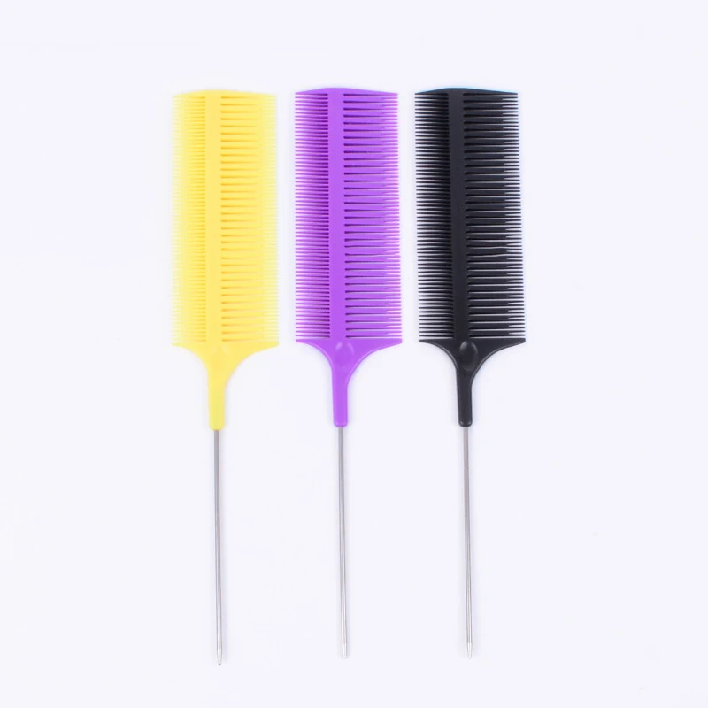 

Pick Dyeing Comb Profession Dyeing Comb Hair Brush For Hairdressing Weave Comb Tail Pro-hair Dyeing Comb Weaving Cutting Combs