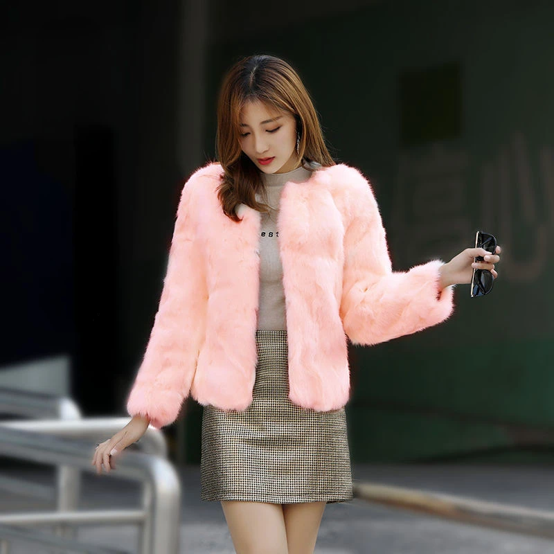 Women Autumn Winter 2022 New Casual Solid O-neck Short Faux Fur Jacket Coats Female Loose Office Ladies Thick Warm Outwears A28 
Women Autumn Winter 2022 New Casual Solid O-neck Short Faux Fur Jacket Coats Female Loose Office Ladies Thick Warm Outwears A28