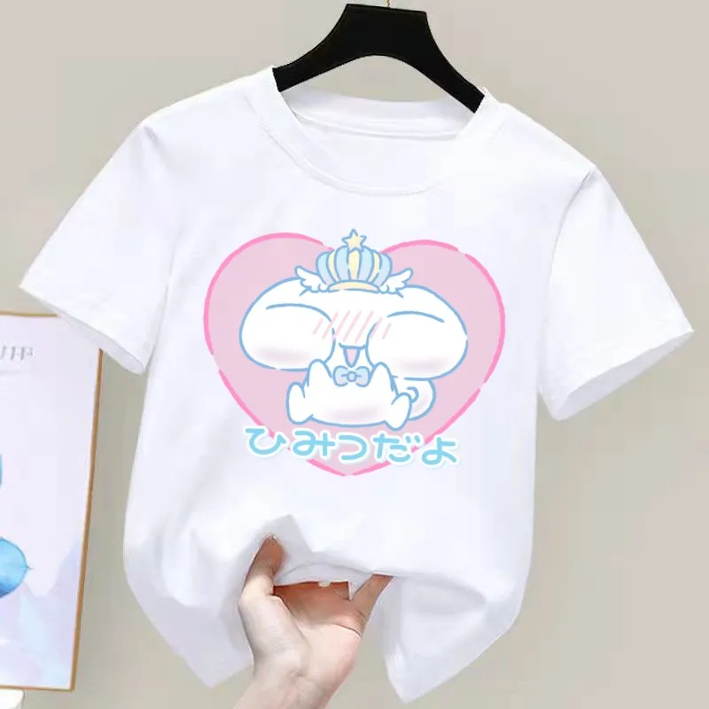 Cinnamoroll Anime Children's Short-sleeved New Sanrio Summer T-shirt Clothes Girly Heart Soft Clothes Kawaii Birthday Gift
Cinnamoroll Anime Children's Short-sleeved New Sanrio Summer T-shirt Clothes Girly Heart Soft Clothes Kawaii Birthday Gift