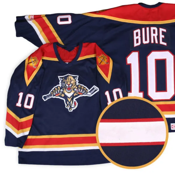 

Florida style #10 Pavel Bure Panthers MEN'S Hockey Jersey Embroidery Stitched Customize any number and name