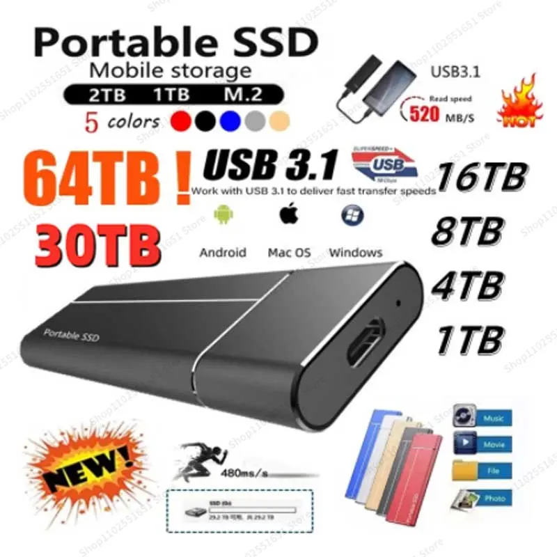 Original High-speed 128TB 32TB Hard Disk for Laptop Desktop Portable External 4TB 8TB 16TB Hard Drive Interface Mobile Hard Disk
Original High-speed 128TB 32TB Hard Disk for Laptop Desktop Portable External 4TB 8TB 16TB Hard Drive Interface Mobile Hard Disk