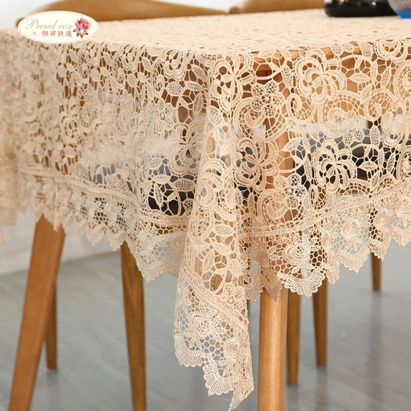 Proud Rose Light Coffee Embroidered Table Cloth European Lace Tea Table Cloth Home Decor Rectangular Tablecloths Table Cover
Proud Rose Light Coffee Embroidered Table Cloth European Lace Tea Table Cloth Home Decor Rectangular Tablecloths Table Cover