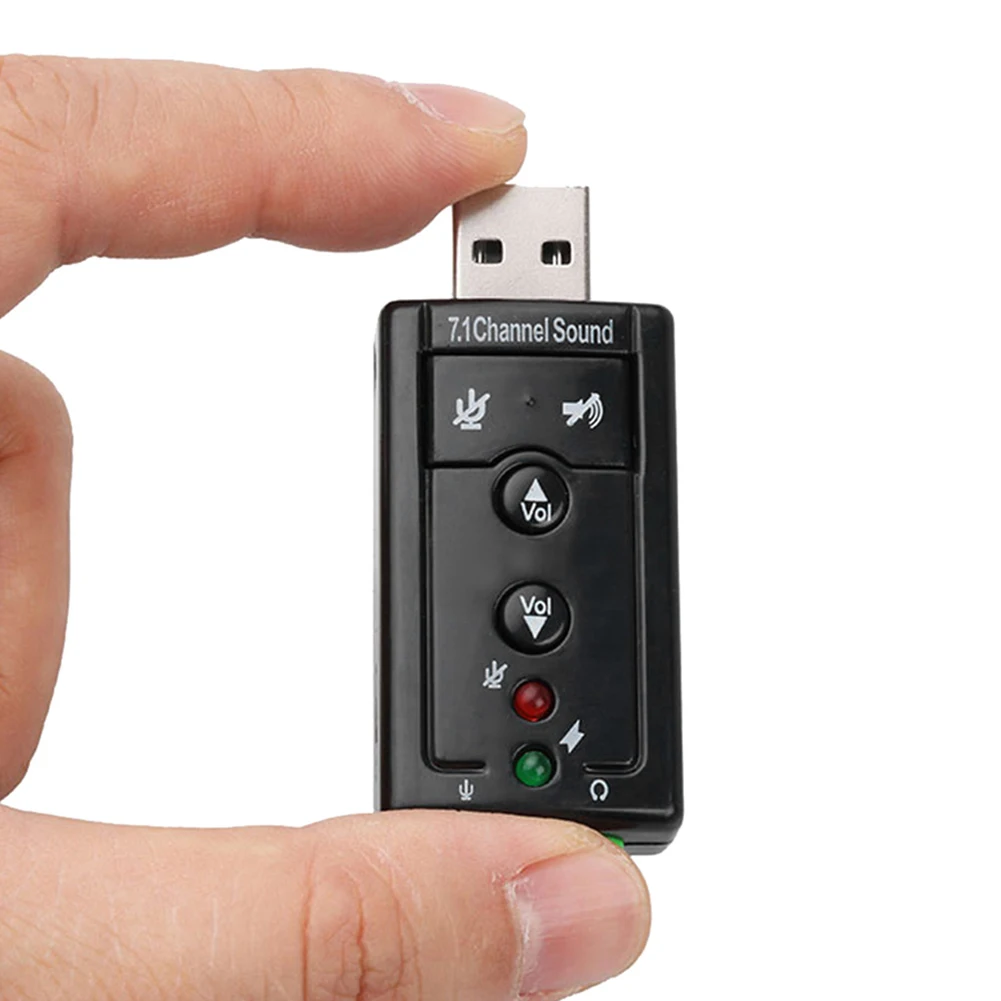 For Desktop Laptop 7.1 USB Sound Card 3.5mm Headphone Microphone Audio Adapter Interface For Laptop PC Mac Windows
For Desktop Laptop 7.1 USB Sound Card 3.5mm Headphone Microphone Audio Adapter Interface For Laptop PC Mac Windows