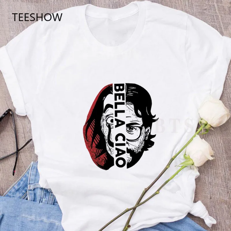 Футболка женская с забавным принтом «Дом бумаги» 
Футболка женская с забавным принтом «Дом бумаги»