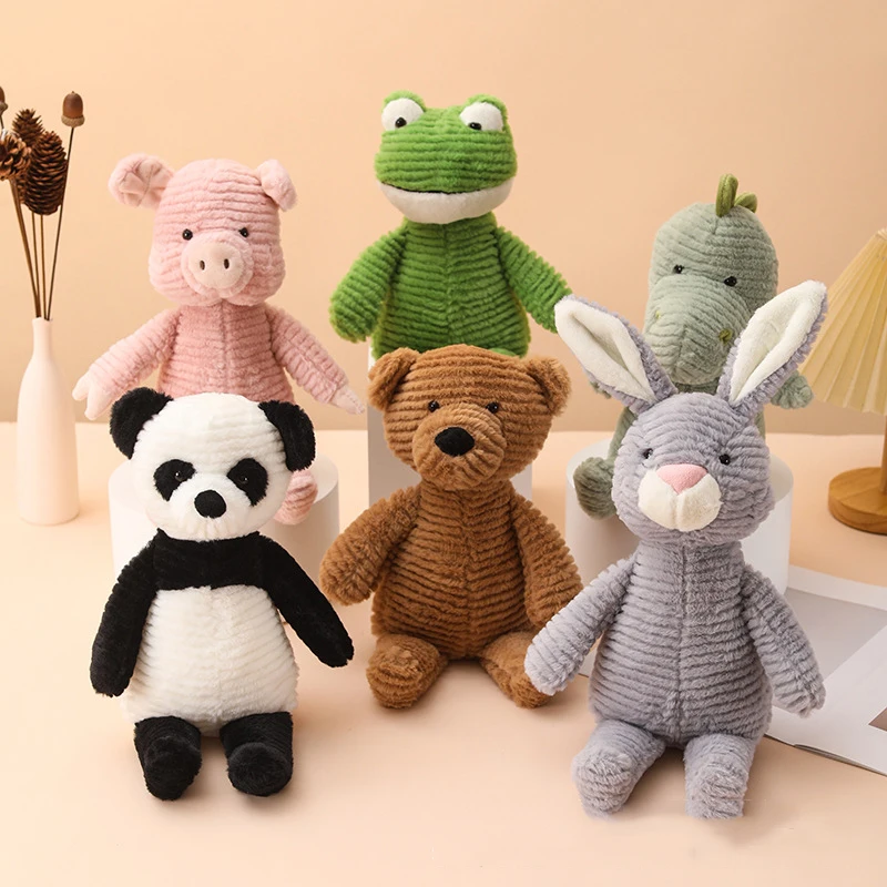 

Плюшевые животные 27 см, панда, медведь, плюшевая игрушка, удобная плюшевая кукла, новорожденный рождественский подарок, Мягкий сенсорный слон, кролик, кукла, детская игрушка