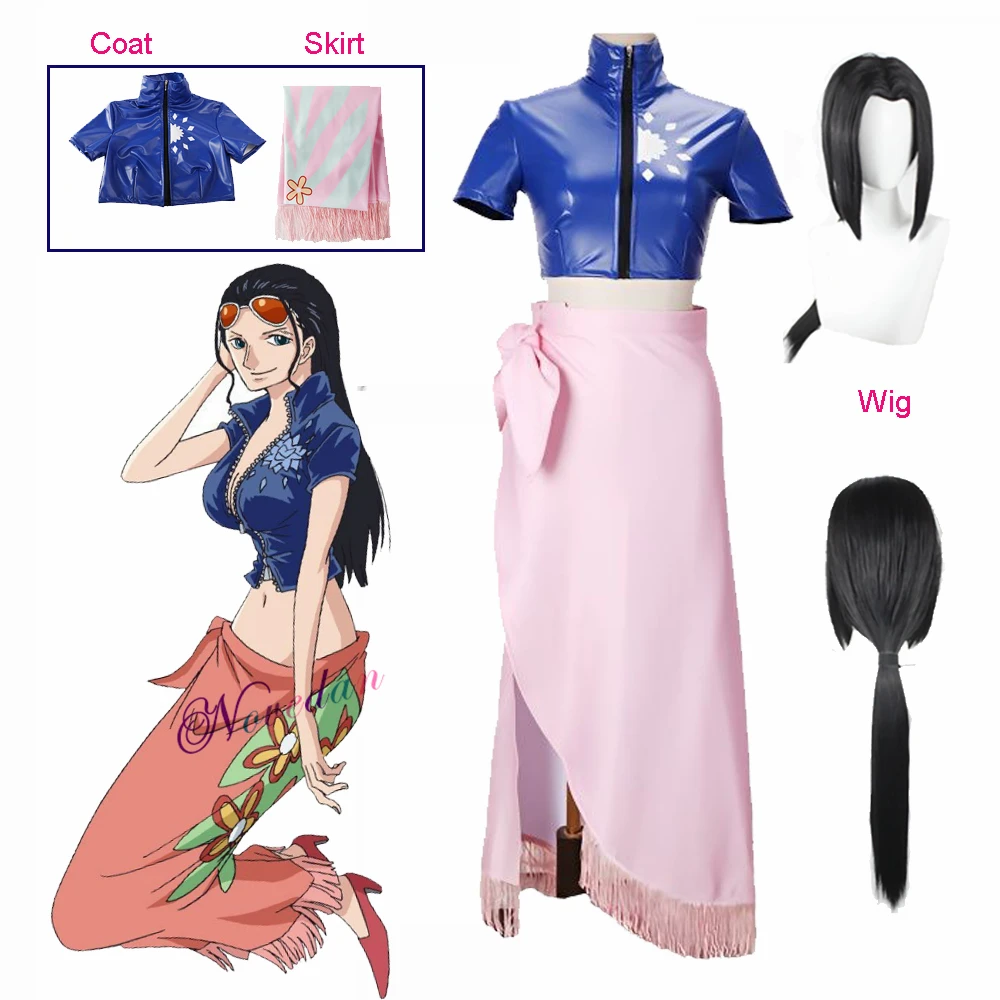 Anime Nico Robin Miss All Sunday Cosplay Costume Wig Coat Skirt Cowboy Cowgirl Party Outfit Halloween Costume Women
Anime Nico Robin Miss All Sunday Cosplay Costume Wig Coat Skirt Cowboy Cowgirl Party Outfit Halloween Costume Women
