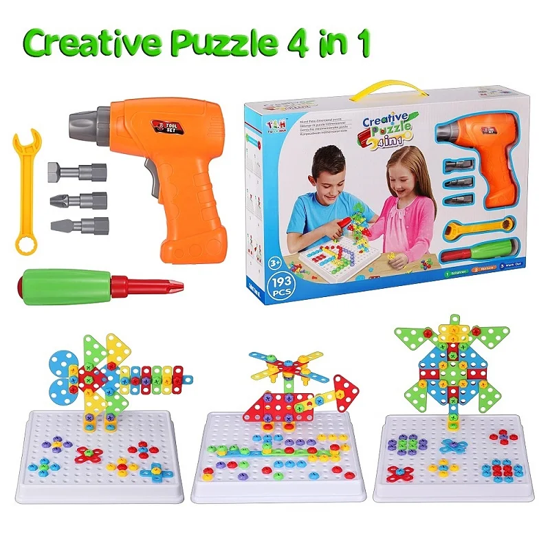 Kids Drill Screw Toy Design Drill Building Assembled Blocks Sets Educational Toys DIY 3D Jigsaw Electric Drill Screw Group Toys 
Kids Drill Screw Toy Design Drill Building Assembled Blocks Sets Educational Toys DIY 3D Jigsaw Electric Drill Screw Group Toys