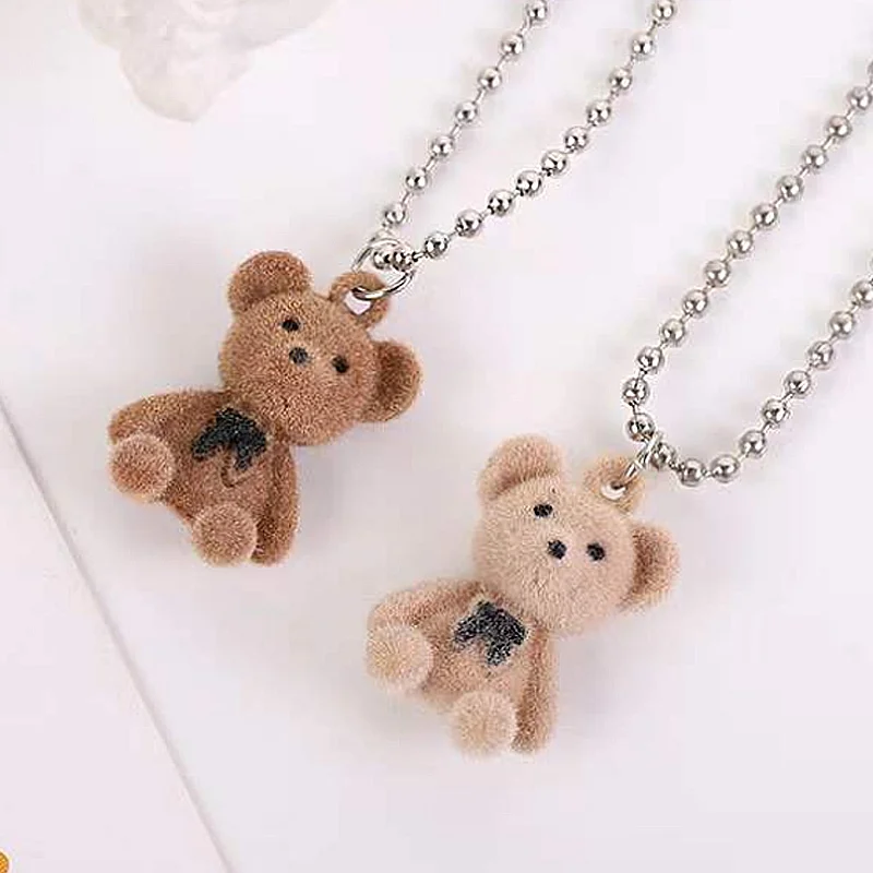 Flocking Bear Brown Teddy Bear Lady Cute Pendant Necklace Small Animal Pendant Fashion Necklaces Friendship Jewelry Accessories
Flocking Bear Brown Teddy Bear Lady Cute Pendant Necklace Small Animal Pendant Fashion Necklaces Friendship Jewelry Accessories