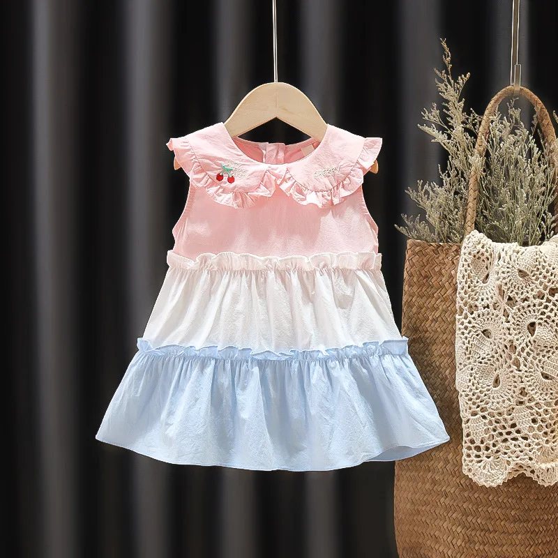 New Toddler Baby Girl Dress Summer Sleeveless Lapel Princess Rainbow Skirt Infant Fashion Cute Splicing Ruffled Dress
New Toddler Baby Girl Dress Summer Sleeveless Lapel Princess Rainbow Skirt Infant Fashion Cute Splicing Ruffled Dress