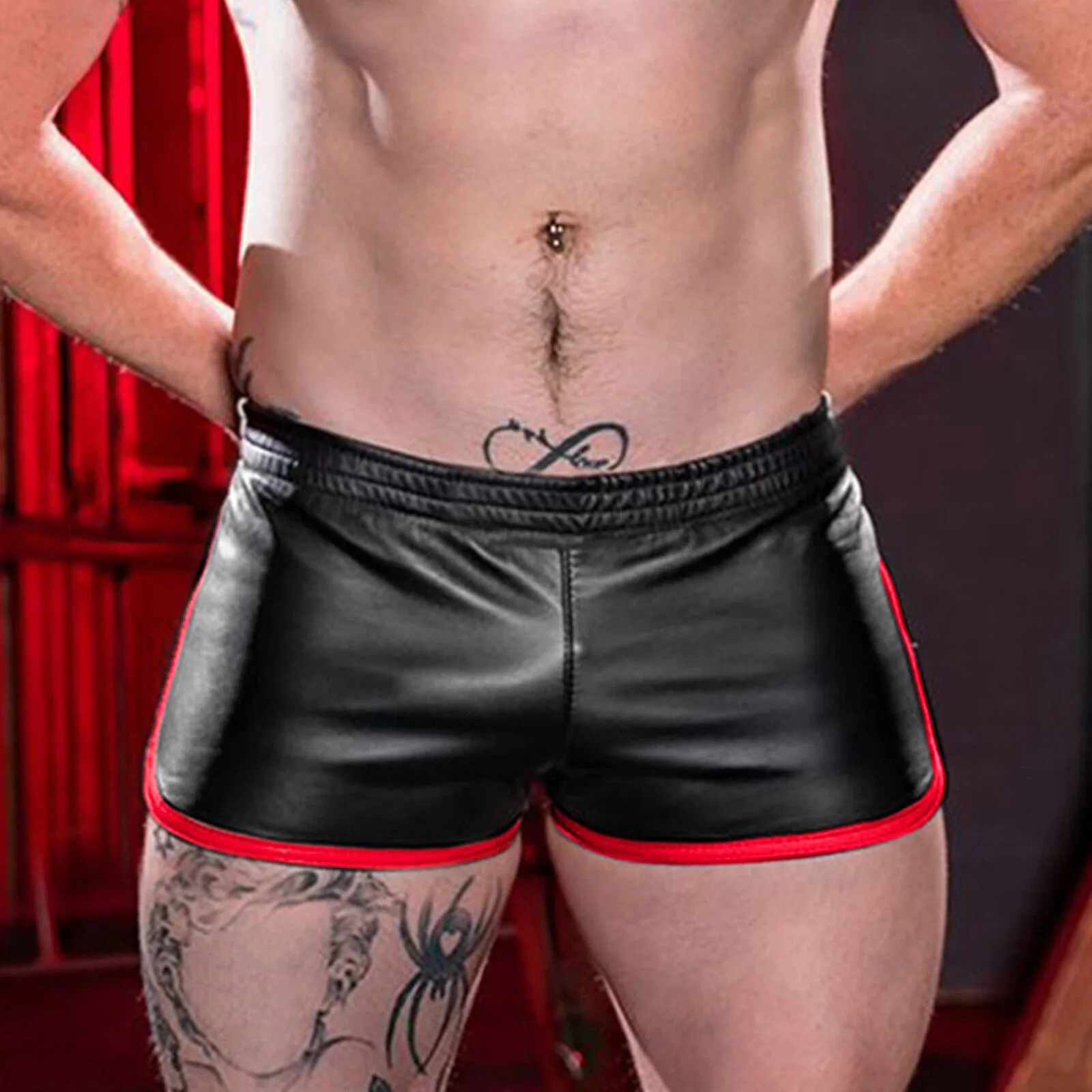 Pu Leather Trunks Low Waist Shorts elastic Summer basketball Shorts for men bodybuilding Fitness Outfits Pantalones cortos
Pu Leather Trunks Low Waist Shorts elastic Summer basketball Shorts for men bodybuilding Fitness Outfits Pantalones cortos