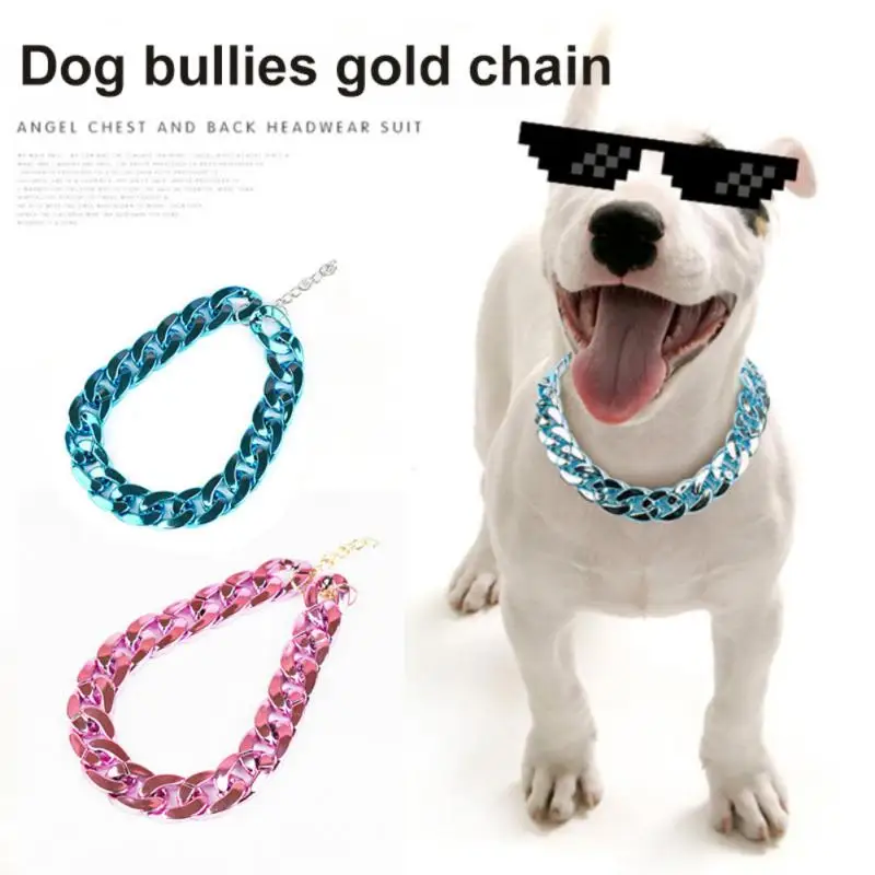 Dog Neck Chain Pet Chain Collar Fashion Cool Plastic Adjustable Gold Silver Plated Puppy Chain Pet Chain Necklace For Cat Dog
Dog Neck Chain Pet Chain Collar Fashion Cool Plastic Adjustable Gold Silver Plated Puppy Chain Pet Chain Necklace For Cat Dog