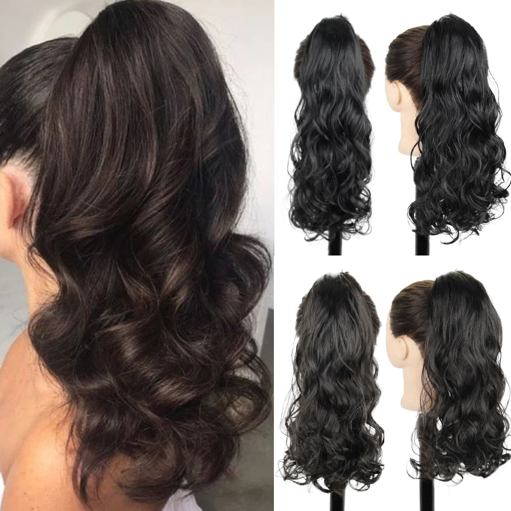 Парик для конского хвоста AZQUEEN, Синтетические длинные волнистые накладные волосы, с зажимом под крокодила, подходит для женщин, 22 дюйма 
Парик для конского хвоста AZQUEEN, Синтетические длинные волнистые накладные волосы, с зажимом под крокодила, подходит для женщин, 22 дюйма