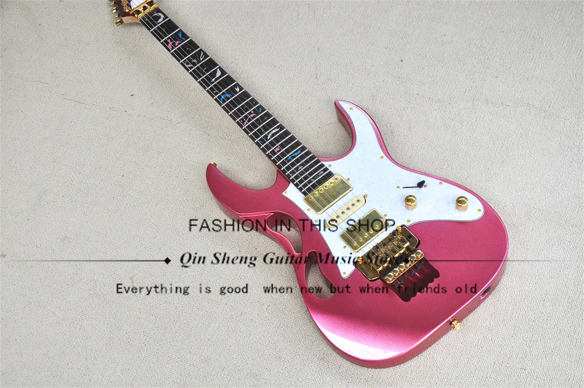 6-string electric guitar, V7 Metal Pink Guitar Basswood body, gold tremolo bridge, scalloped fretboard,HSH Pickups
6-string electric guitar, V7 Metal Pink Guitar Basswood body, gold tremolo bridge, scalloped fretboard,HSH Pickups
