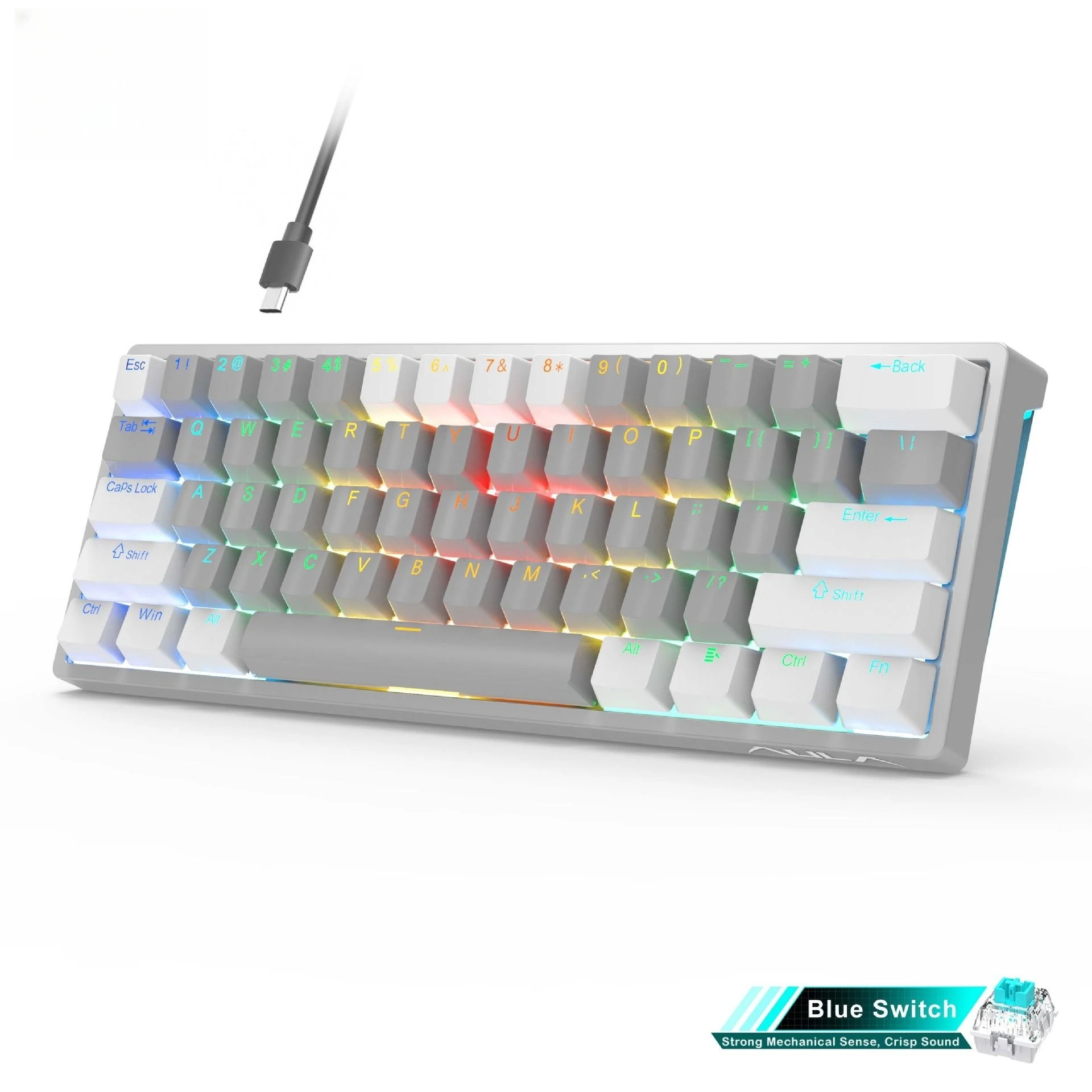 Mechanical Keyboard F3261 Wired Hot-swappable RGB 61 Keys Backlight Adjustable Compact Portable Office Computer Gaming Keyboard
Mechanical Keyboard F3261 Wired Hot-swappable RGB 61 Keys Backlight Adjustable Compact Portable Office Computer Gaming Keyboard