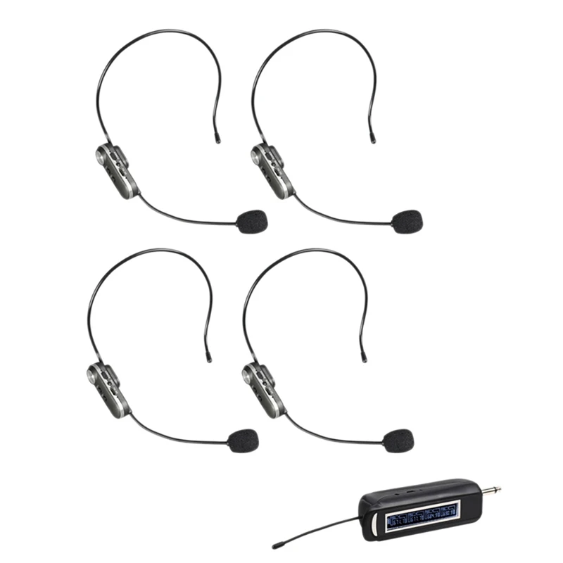 UHF Wireless Microphone Headset 4 Channel Wireless Headset Microphone for PA System Teaching Fitness Loudspeaker
UHF Wireless Microphone Headset 4 Channel Wireless Headset Microphone for PA System Teaching Fitness Loudspeaker