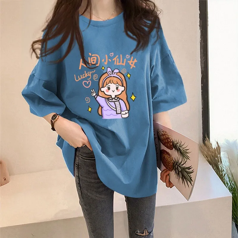 Summer Fashion T Shirt Women Harajuku High Streetwear Cartoon Anime Print O-neck Loose Tshirt Tops Plus Size Tees NS5363
Summer Fashion T Shirt Women Harajuku High Streetwear Cartoon Anime Print O-neck Loose Tshirt Tops Plus Size Tees NS5363