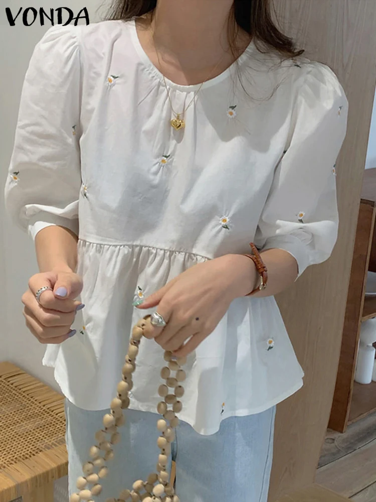 Женские белые рубашки 2023, Повседневная Блузка с круглым вырезом и пышными рукавами, однотонные повседневные свободные топы, богемные пляжн...
Женские белые рубашки 2023, Повседневная Блузка с круглым вырезом и пышными рукавами, однотонные повседневные свободные топы, богемные пляжн...