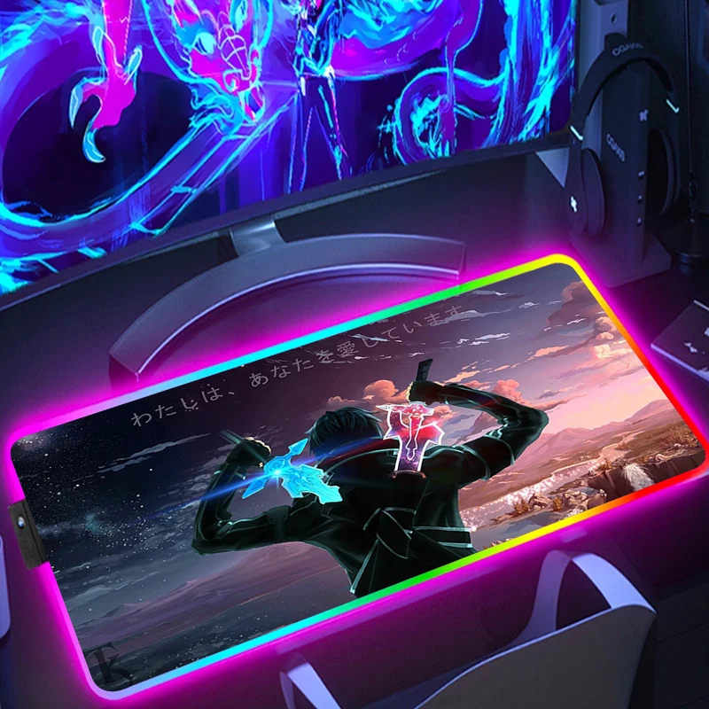 Sword Art Online Mouse Pad Gaming Rgb Gamer Keyboard Backlight Mousepad Xxl Cute Large Backlit Mat Desk Accessories Protector Pc
Sword Art Online Mouse Pad Gaming Rgb Gamer Keyboard Backlight Mousepad Xxl Cute Large Backlit Mat Desk Accessories Protector Pc