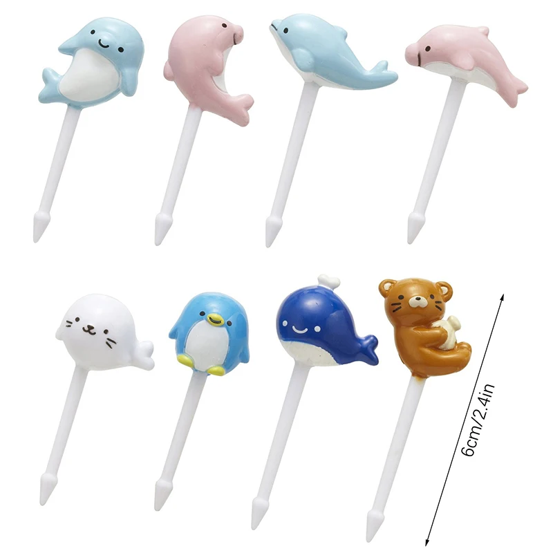 8Pcs Cartoon Fruit Fork Toothpicks Dolphin Food Selection Mini Lunch Box Decoration Children's Food Supplement Tool
8Pcs Cartoon Fruit Fork Toothpicks Dolphin Food Selection Mini Lunch Box Decoration Children's Food Supplement Tool