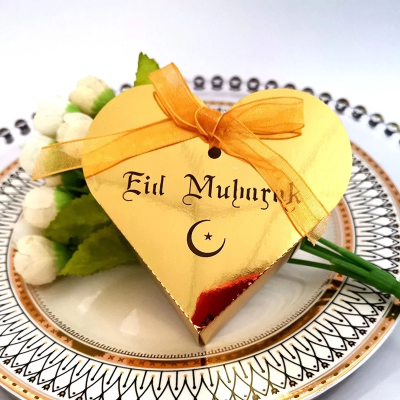 50pcs Love Heart Candy Box Eid Mubarak Decor Ramadan Gift Boxes With Ribbon Islamic Muslim Festival Happy Eid Party Decoration
50pcs Love Heart Candy Box Eid Mubarak Decor Ramadan Gift Boxes With Ribbon Islamic Muslim Festival Happy Eid Party Decoration