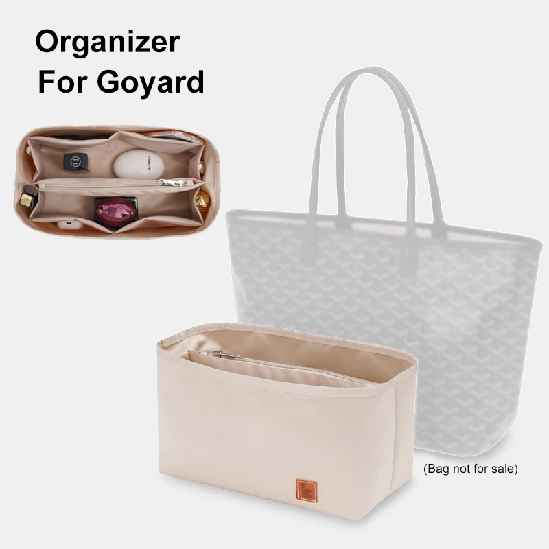 Purse Organizer Insert, Soft Satin Inner Makeup Bag With Zipper, Travel Storage Luxury Women's Handbag Tote Shaper,For Goyard GM
Purse Organizer Insert, Soft Satin Inner Makeup Bag With Zipper, Travel Storage Luxury Women's Handbag Tote Shaper,For Goyard GM