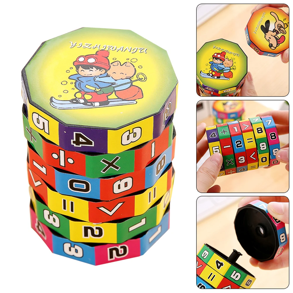 Children Arithmetic Toys Cylindrical 6 Numbers Magic Cube Toy Puzzle Game Gift to Help Children Learning Math
Children Arithmetic Toys Cylindrical 6 Numbers Magic Cube Toy Puzzle Game Gift to Help Children Learning Math