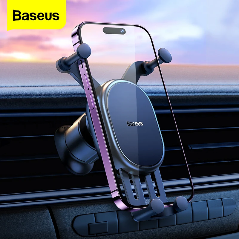 

Baseus Gravity Car Phone Holder Air Vent Universal Stand For Mobile Phone in Car Mount Support For iPhone 14 Pro Xiaomi Samsung