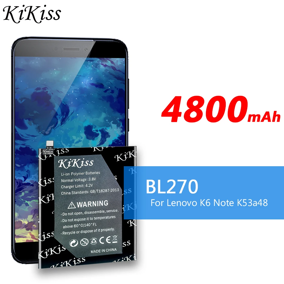 100% Оригинальный аккумулятор Kikiss 4800 мАч BL270 для Lenovo K6 Note K53a48 Vibe K6 Plus G Plus G5 Plus аккумулятор BL 270 AKKU
100% Оригинальный аккумулятор Kikiss 4800 мАч BL270 для Lenovo K6 Note K53a48 Vibe K6 Plus G Plus G5 Plus аккумулятор BL 270 AKKU