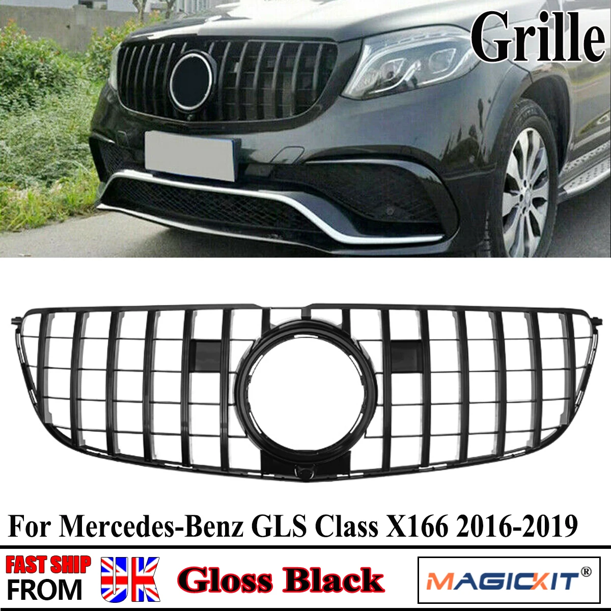 Решетка ABS GT для Mercedes-Benz GLS CLASS X166, глянцевая черная передняя решетка 2016-2019 с отверстием для камеры
Решетка ABS GT для Mercedes-Benz GLS CLASS X166, глянцевая черная передняя решетка 2016-2019 с отверстием для камеры