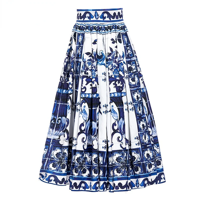 2023 Runway Luxury Fashion Summer Vintage Cotton Skirt Women's High Quality Floral Print High Waist Slim Ethnic Party Midi Skirt
2023 Runway Luxury Fashion Summer Vintage Cotton Skirt Women's High Quality Floral Print High Waist Slim Ethnic Party Midi Skirt