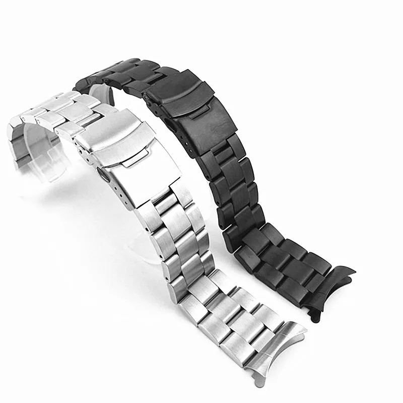 CARLYWET 20 22mm Silver Brushed Hollow Curved End Solid Links Replacement Watch Band Bracelet Double Push Clasp Oyster For Seiko
CARLYWET 20 22mm Silver Brushed Hollow Curved End Solid Links Replacement Watch Band Bracelet Double Push Clasp Oyster For Seiko