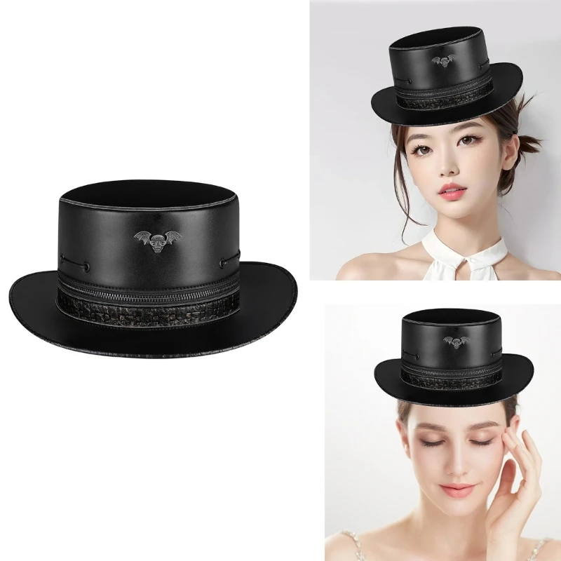 Fashion PU Hat Magician Cap for Adult Halloween Costume Performances Theatrical Plays Musicals Top Hats Adult Teens 264E
Fashion PU Hat Magician Cap for Adult Halloween Costume Performances Theatrical Plays Musicals Top Hats Adult Teens 264E