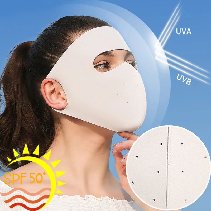 Summer Ice Silk Mask Light Breathable Uv Protection Full-Face Sunscreen Mask Outdoor Cycling Sun Protection Reusable Masks Woman
Summer Ice Silk Mask Light Breathable Uv Protection Full-Face Sunscreen Mask Outdoor Cycling Sun Protection Reusable Masks Woman