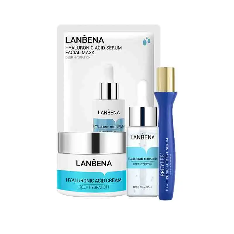 LANBENA Hyaluronic Acid Cream Essence Eye Cream Mask Set Deep Moisturizing Soothing Skin Care Pore Shrinking Whitening Skin 4PCS
LANBENA Hyaluronic Acid Cream Essence Eye Cream Mask Set Deep Moisturizing Soothing Skin Care Pore Shrinking Whitening Skin 4PCS