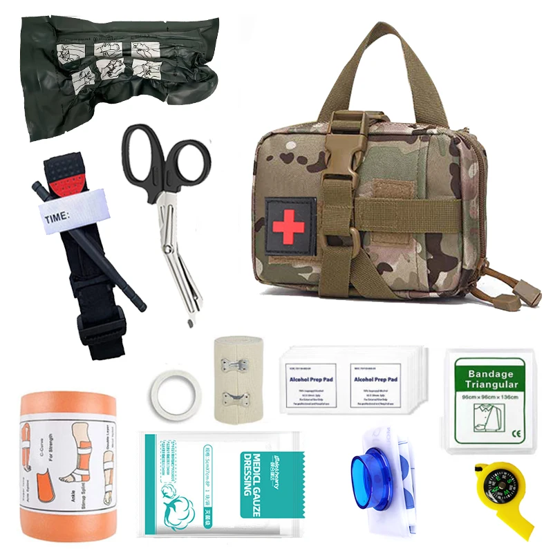 Emergency Survival Set First Aid Kit with tourniquet bandage Outdoor Camping Hiking Medical Bag
Emergency Survival Set First Aid Kit with tourniquet bandage Outdoor Camping Hiking Medical Bag