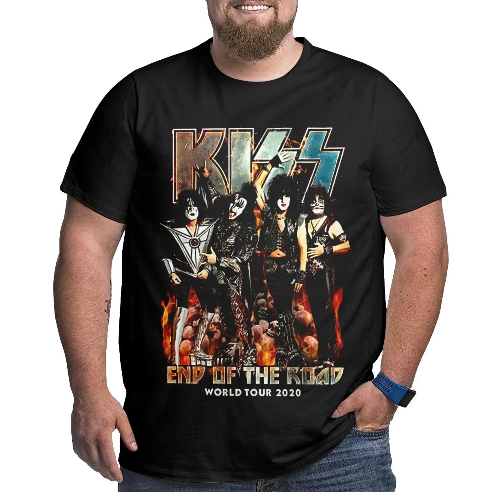Футболка мужская оверсайз с принтом Kiss End Of The Road World, 6010 
Футболка мужская оверсайз с принтом Kiss End Of The Road World, 6010