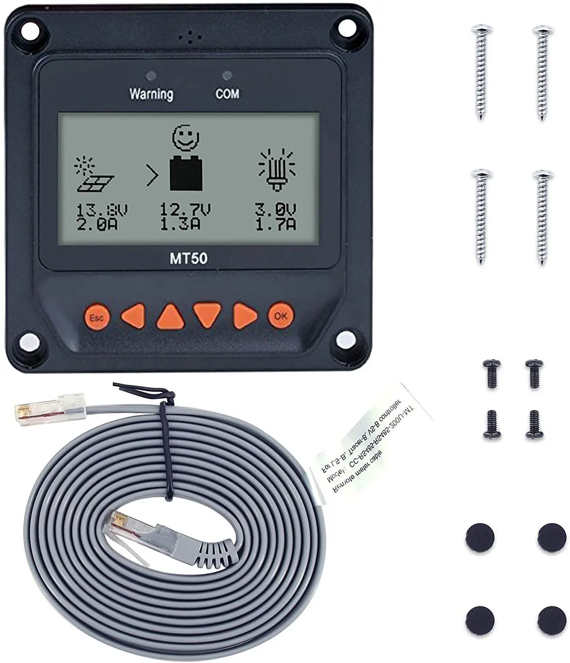 EPEVER MPPT Charge Controller 40A Solar Panel Controller MT50 Remote Meter + Temperature Sensor + USB Monitoring Cable
EPEVER MPPT Charge Controller 40A Solar Panel Controller MT50 Remote Meter + Temperature Sensor + USB Monitoring Cable