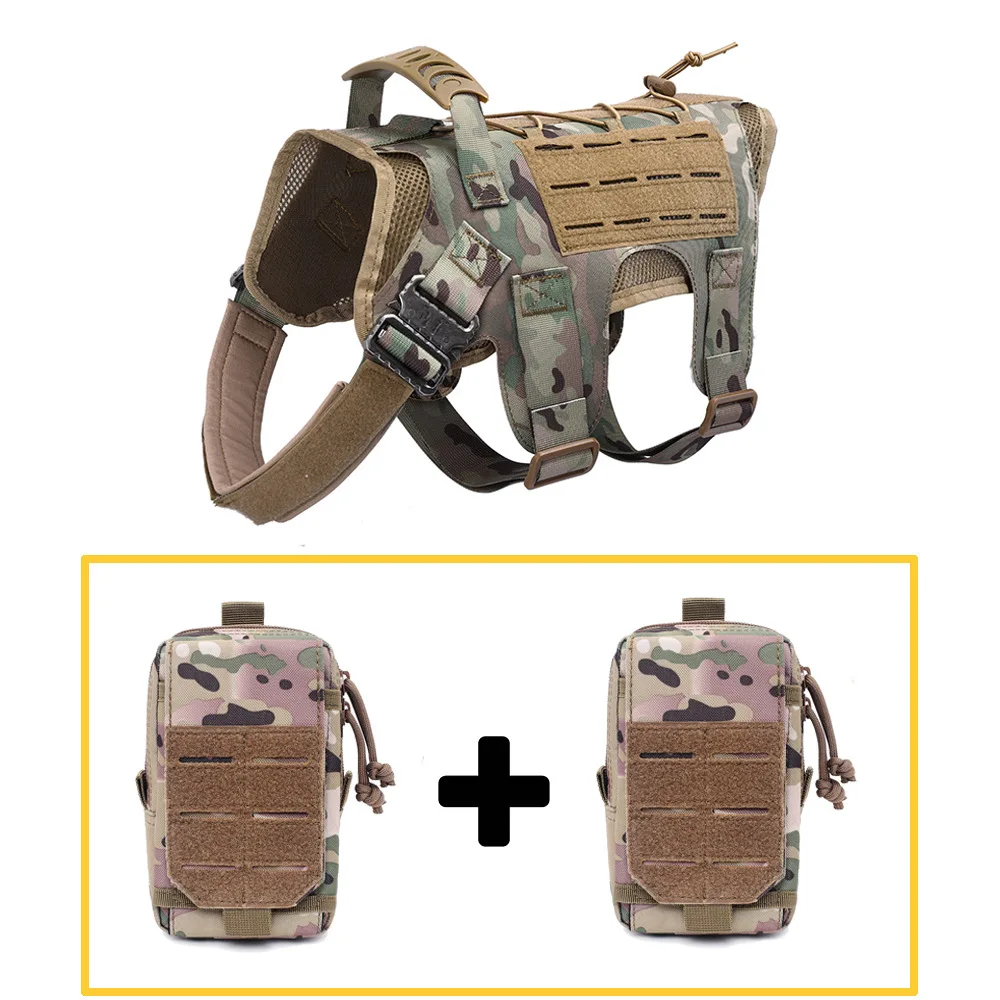 Tactical Service Dog Vest Harness Working Dog Vest Molle Adjustable Training Vest With EDC Pouches Bag
Tactical Service Dog Vest Harness Working Dog Vest Molle Adjustable Training Vest With EDC Pouches Bag