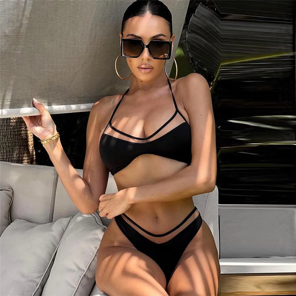 Women 2 Piece Mesh Beaching Suits Bandage Halter Camis Tops Slim Briefs Shorts See-through Sets Two Piece Party Bikini Outfits
Women 2 Piece Mesh Beaching Suits Bandage Halter Camis Tops Slim Briefs Shorts See-through Sets Two Piece Party Bikini Outfits
