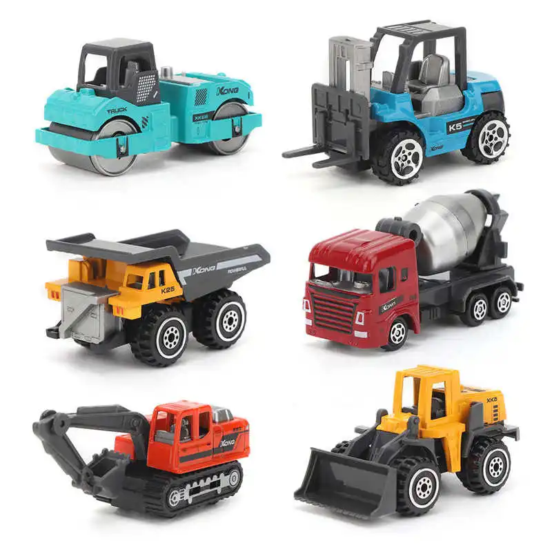 1:64 6pcs Mini Engineering Truck Car Toys Model Set Alloy Plastic Engineering Vehicles Model for Children Gift Home Decoration
1:64 6pcs Mini Engineering Truck Car Toys Model Set Alloy Plastic Engineering Vehicles Model for Children Gift Home Decoration