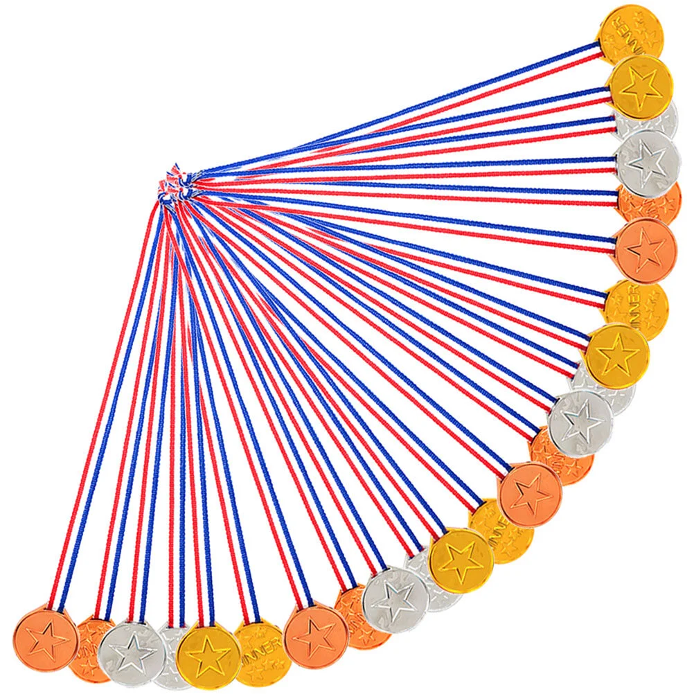 36 Pcs Children's Medal Party Plastic Medals Kids Prop Football Trophy Soccer Gold Favors Toy
36 Pcs Children's Medal Party Plastic Medals Kids Prop Football Trophy Soccer Gold Favors Toy