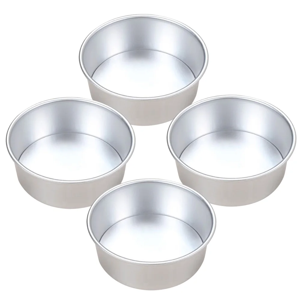 4pcs 6inch Alloy Cake Pan Round Cake Mold Tray Non-stick Baking Mould with Removable Bottom
4pcs 6inch Alloy Cake Pan Round Cake Mold Tray Non-stick Baking Mould with Removable Bottom